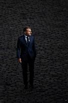 President Macron At Farewell To Thierry Burkhard Arms Ceremony - Paris