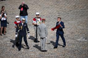 President Macron At Farewell To Thierry Burkhard Arms Ceremony - Paris