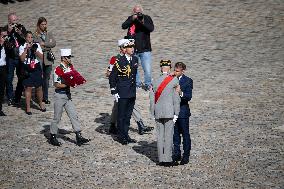 President Macron At Farewell To Thierry Burkhard Arms Ceremony - Paris