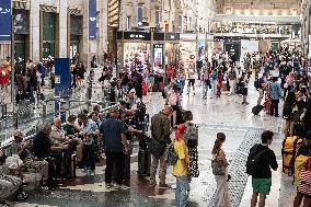 Train Strike Day At Milan Central Station - Italy