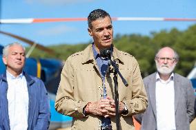Sanchez Visits the Forestry Brigade Base in Tabuyo Del Monte - Spain