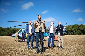 Sanchez Visits the Forestry Brigade Base in Tabuyo Del Monte - Spain