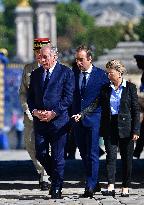 Farewell ceremony for Army General Thierry Burkhard at the Hôtel national des Invalides - Paris