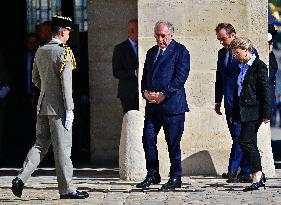 Farewell ceremony for Army General Thierry Burkhard at the Hôtel national des Invalides - Paris