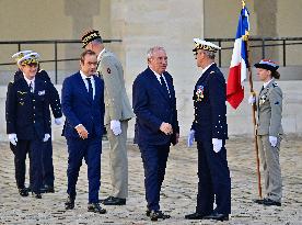 Farewell ceremony for Army General Thierry Burkhard at the Hôtel national des Invalides - Paris