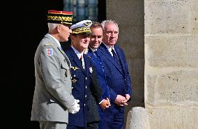 Farewell ceremony for Army General Thierry Burkhard at the Hôtel national des Invalides - Paris