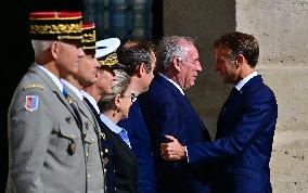 Farewell ceremony for Army General Thierry Burkhard at the Hôtel national des Invalides - Paris