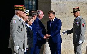 Farewell ceremony for Army General Thierry Burkhard at the Hôtel national des Invalides - Paris