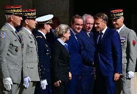 Farewell ceremony for Army General Thierry Burkhard at the Hôtel national des Invalides - Paris