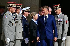 Farewell ceremony for Army General Thierry Burkhard at the Hôtel national des Invalides - Paris