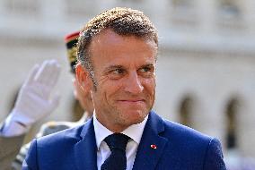 Farewell ceremony for Army General Thierry Burkhard at the Hôtel national des Invalides - Paris