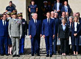 Farewell ceremony for Army General Thierry Burkhard at the Hôtel national des Invalides - Paris