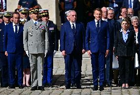 Farewell ceremony for Army General Thierry Burkhard at the Hôtel national des Invalides - Paris