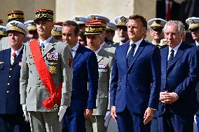 Farewell ceremony for Army General Thierry Burkhard at the Hôtel national des Invalides - Paris