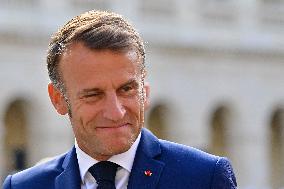 Farewell ceremony for Army General Thierry Burkhard at the Hôtel national des Invalides - Paris