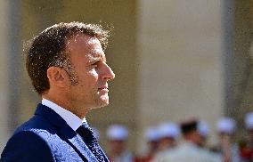 Farewell ceremony for Army General Thierry Burkhard at the Hôtel national des Invalides - Paris