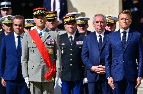 Farewell ceremony for Army General Thierry Burkhard at the Hôtel national des Invalides - Paris