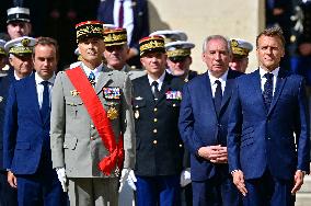 Farewell ceremony for Army General Thierry Burkhard at the Hôtel national des Invalides - Paris