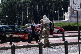 Police Activity at Union Station in Washington, DC