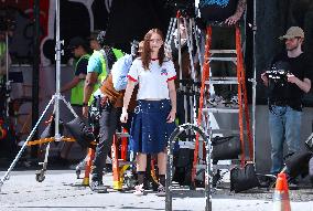 Lola Jung Filming A Commercial - NYC