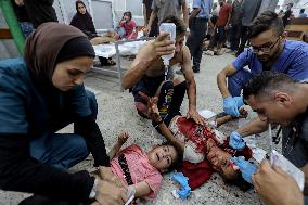 Israeli Aircraft Struck A Tent Killing Two Children - Gaza