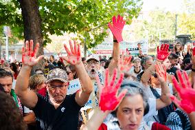 Protests Against Israel for Labeling Flotilla Activists as Terrorists - Madrid