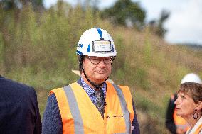 Philippe Tabarot Visits A69 Motorway Construction Site - Cuq Toulza