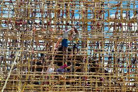 Agartala Artisans Build Durga Puja Panda - India