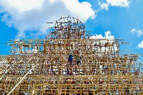 Agartala Artisans Build Durga Puja Panda - India