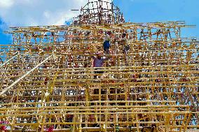 Agartala Artisans Build Durga Puja Panda - India