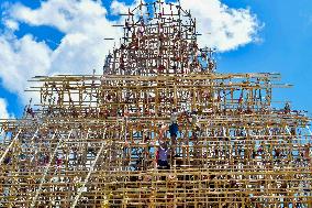 Agartala Artisans Build Durga Puja Panda - India