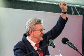 Jean-Luc Melenchon Speaks At Annual Flea Market - Lille