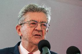 Jean-Luc Melenchon Speaks At Annual Flea Market - Lille