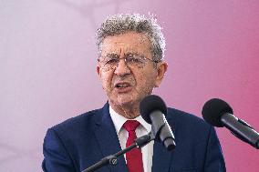 Jean-Luc Melenchon Speaks At Annual Flea Market - Lille