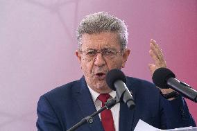 Jean-Luc Melenchon Speaks At Annual Flea Market - Lille