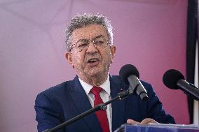Jean-Luc Melenchon Speaks At Annual Flea Market - Lille