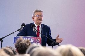 Jean-Luc Melenchon Speaks At Annual Flea Market - Lille