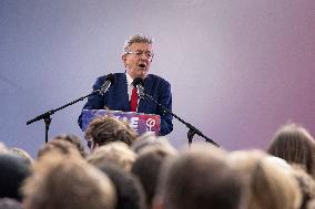 Jean-Luc Melenchon Speaks At Annual Flea Market - Lille