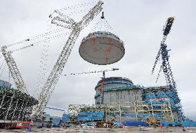 The Reactor Building of Unit 4 of Haiyang Nuclear Power Plant Capped