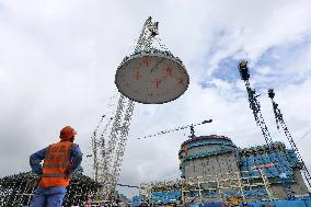 The Reactor Building of Unit 4 of Haiyang Nuclear Power Plant Capped