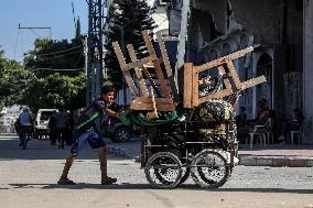 Destroyed Tower Following An Israeli Airstrike - Gaza City