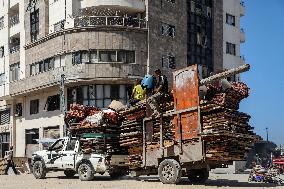 Destroyed Tower Following An Israeli Airstrike - Gaza City