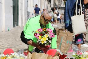 People Gather At Site Of Funicular Accident - Lisbon