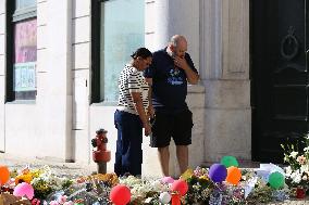 People Gather At Site Of Funicular Accident - Lisbon