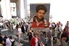 Pope Leo XIV Leads Canonization Of Pier Giorgio Frassati And Carlo Acutis - Vatican City