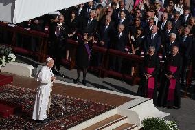 Pope Leo XIV Leads Canonization Of Pier Giorgio Frassati And Carlo Acutis - Vatican City