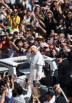 Pope Leo XIV Leads Canonization Of Pier Giorgio Frassati And Carlo Acutis - Vatican City