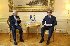 European Council President Antonio Costa in Helsinki