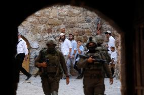 Israeli Settlers Visit a Community Mostly Inhabited by Palestinians - Hebron