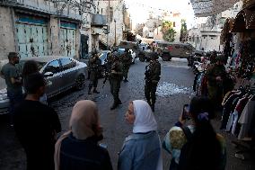 Israeli Settlers Visit a Community Mostly Inhabited by Palestinians - Hebron